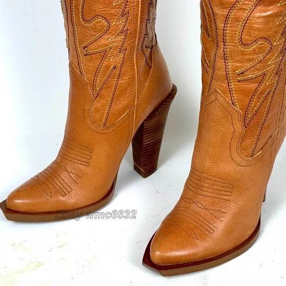 Jessica Simpson Alan Cowboy Cowgirl Boots - Women's 9B Excellent Condition - Picture 5 of 15